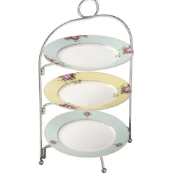Serving Plates|Three Tier Metal Plate Stand