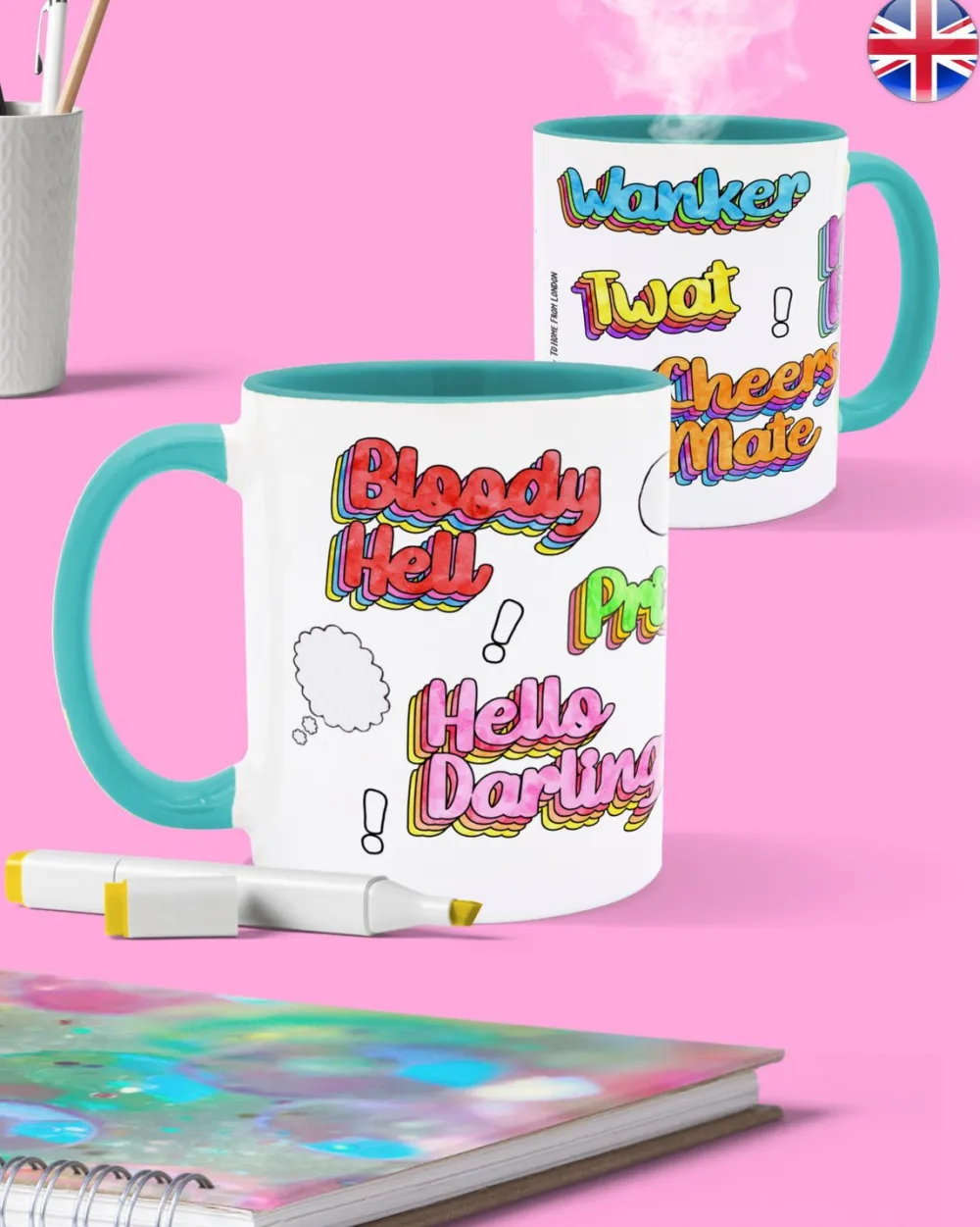 To Home From London Souvenirs|Assorted Mugs|British Slangs Mug