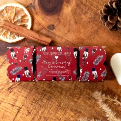 Toasted Crumpet Bar Soaps|Have a Cracking Christmas! Trio of Heart Soaps Cracker