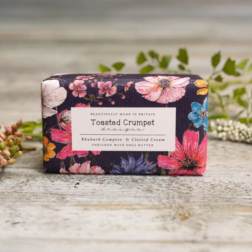 Toasted Crumpet Bar Soaps|Rhubarb & Clotted Cream Soap