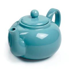 Teapots|Turquoise Small Stoneware Teapot