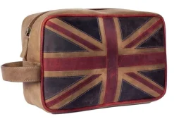 Bath Accessories|Union Jack Brown Washbag