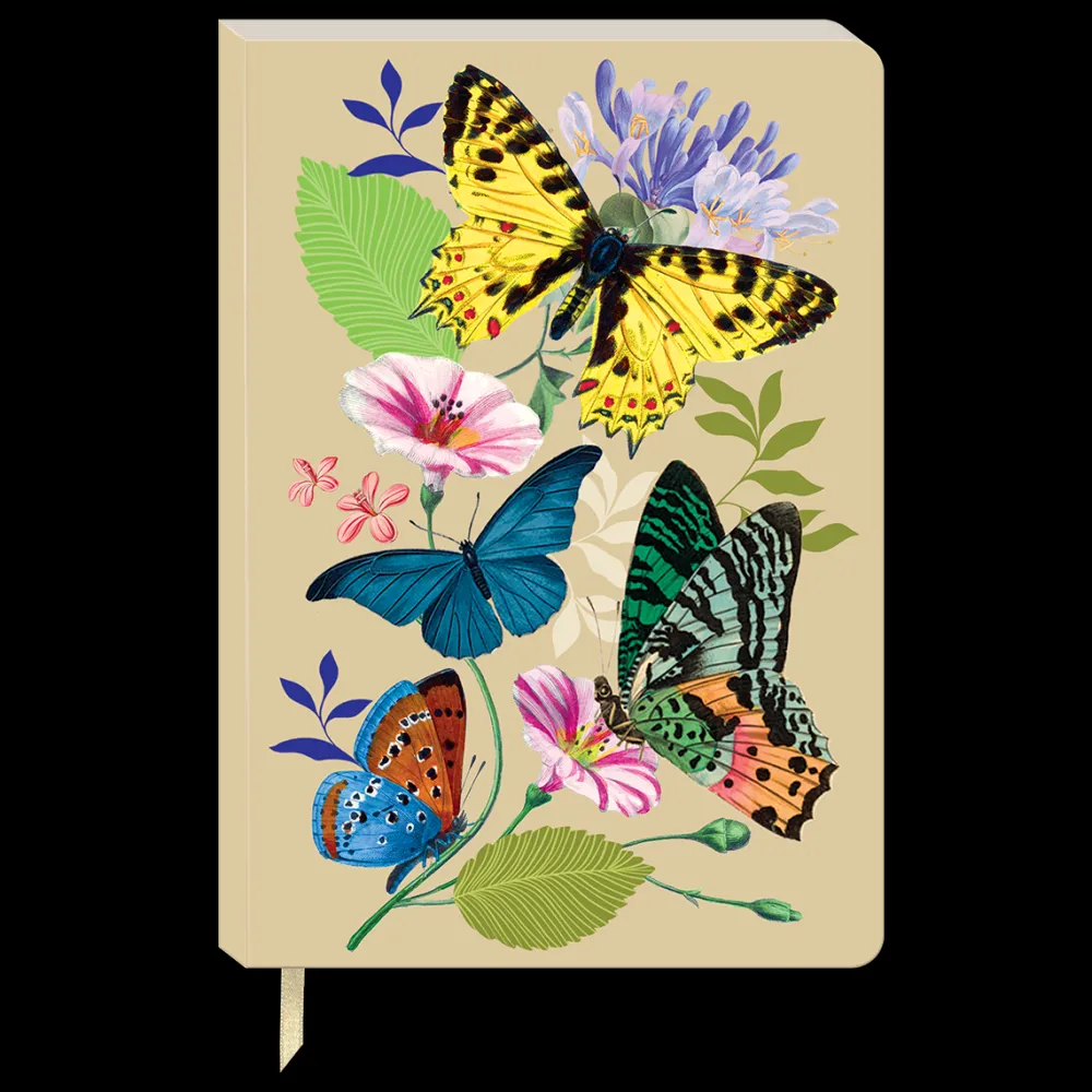 Journals & Other Stationery|Vintage Floral Butterflies Soft Cover Journal