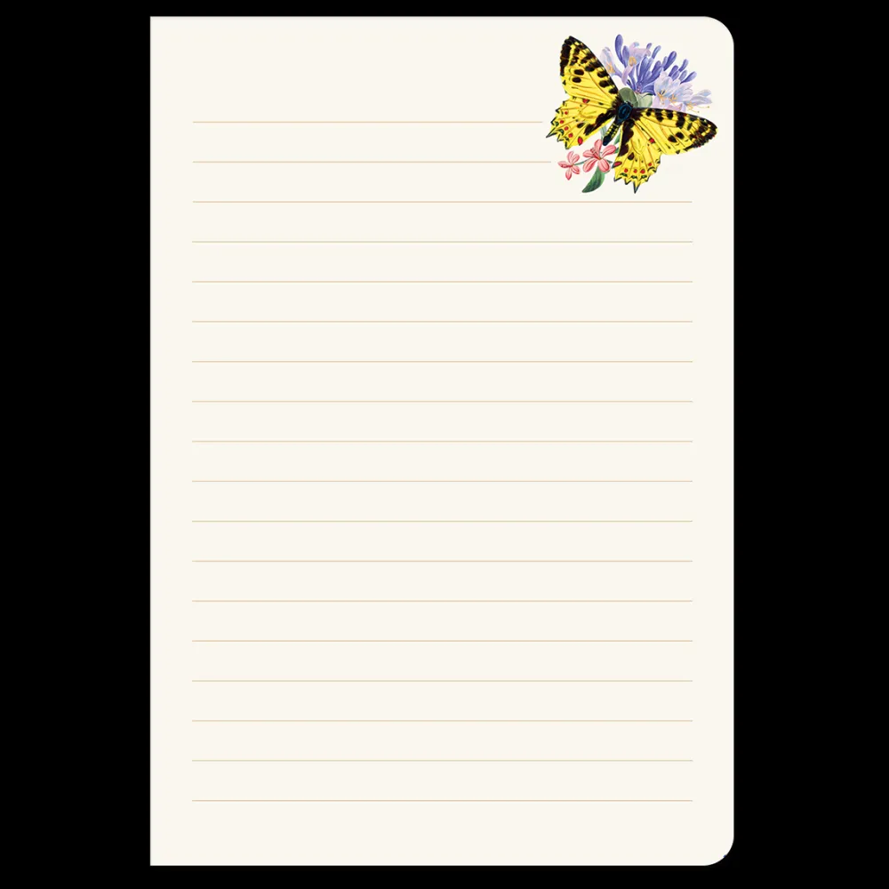 Journals & Other Stationery|Vintage Floral Butterflies Soft Cover Journal
