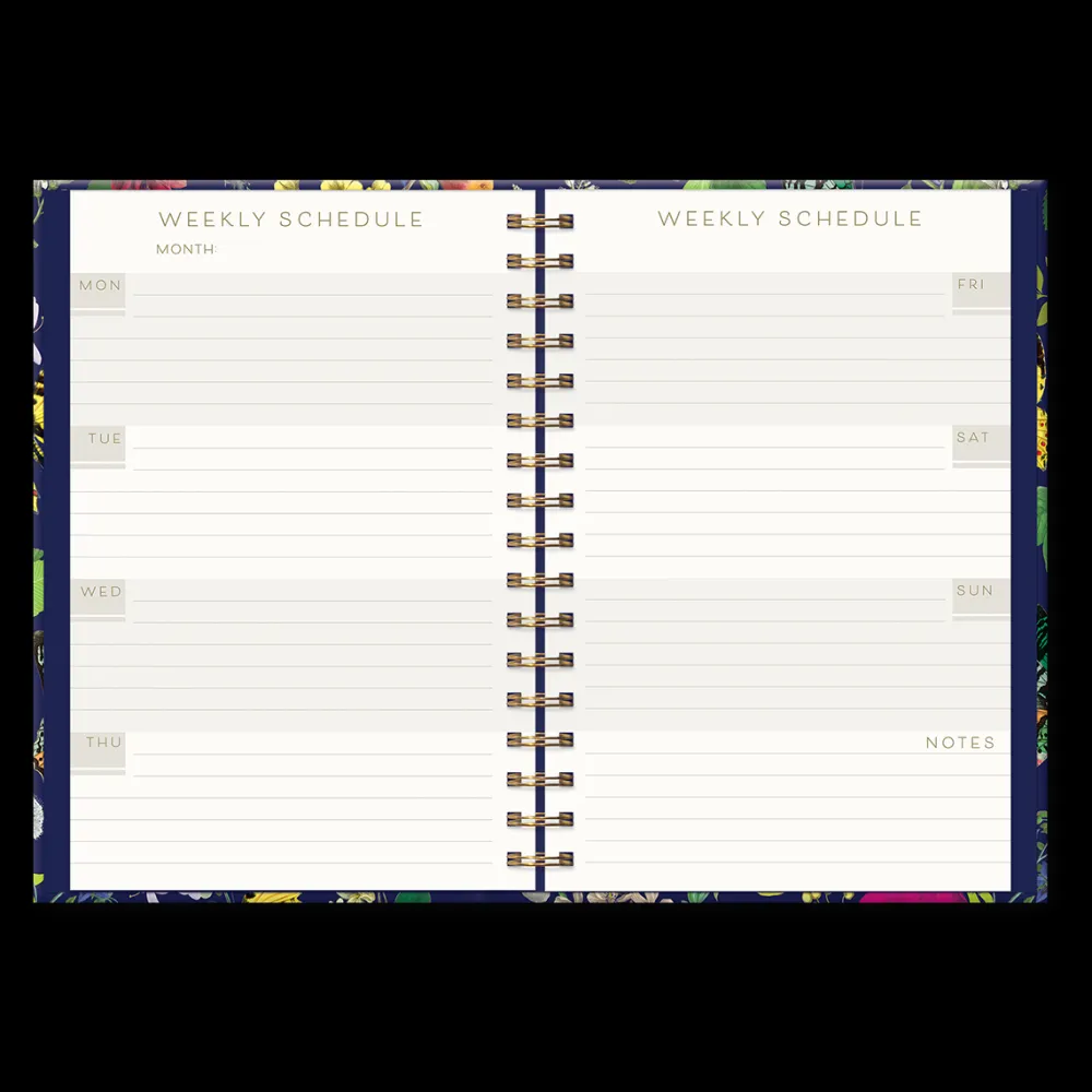 Journals & Other Stationery|Vintage Floral Undated Daily Planner