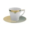 Vista Alegre Teacups & Saucers|Art Deco Emerald Espresso Cup & Saucer