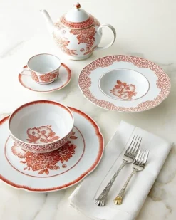 Vista Alegre Teacups & Saucers|x Oscar de la Renta Coralina Teacup & Saucer