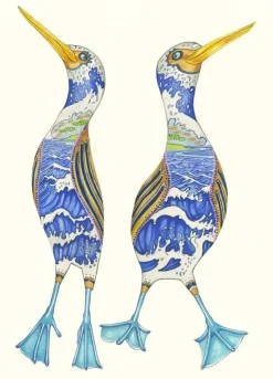 Greeting Cards|Watercolor Blue-Footed Booby Greeting Card