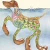Greeting Cards|Watercolor Doggy-Paddle Greeting Card