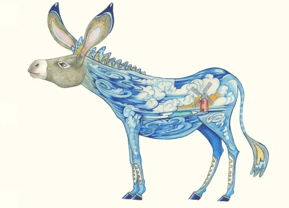 Greeting Cards|Watercolor Donkey Greeting Card