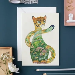 Greeting Cards|Watercolor Jaguar Cub Greeting Card