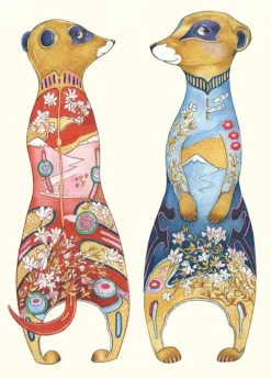 Greeting Cards|Watercolor Meerkats Greeting Card