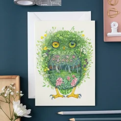 Greeting Cards|Watercolor Owl from the Wild Wood Greeting Card
