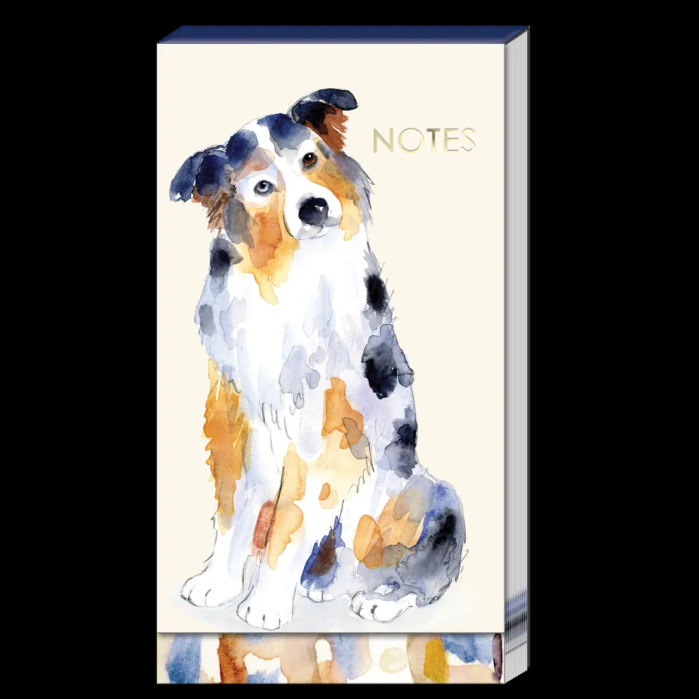 Journals & Other Stationery|Watercolor Pets Dogs Australian Shepherd Tall Notepad
