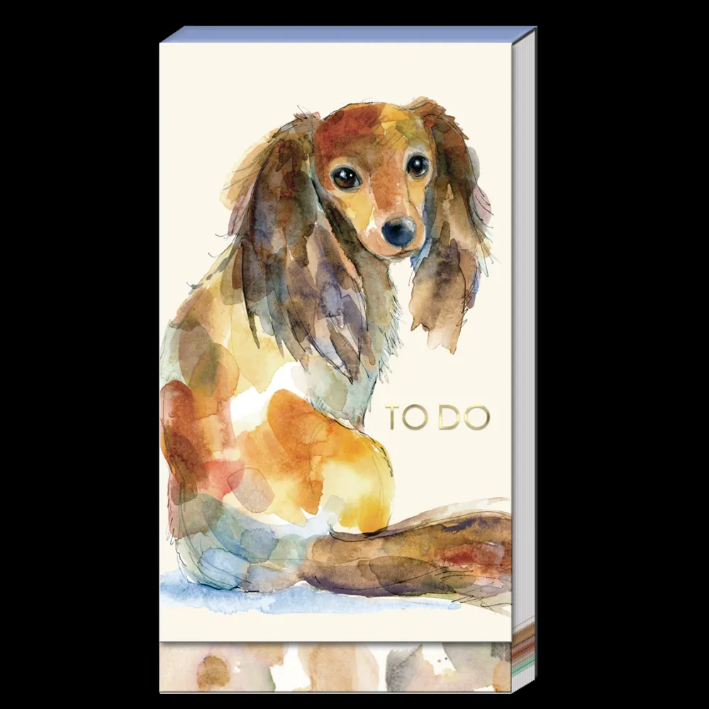 Journals & Other Stationery|Watercolor Pets Dogs Dachshund Tall Notepad