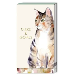 Journals & Other Stationery|Watercolor Pets Tabby Cat Tall Notepad