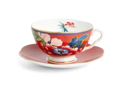 Wedgwood Teacups & Saucers|Paeonia Blush Teacup & Saucer Red