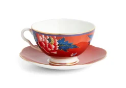 Wedgwood Teacups & Saucers|Paeonia Blush Teacup & Saucer Red
