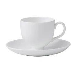 Wedgwood Teacups & Saucers|White Teacup & Saucer