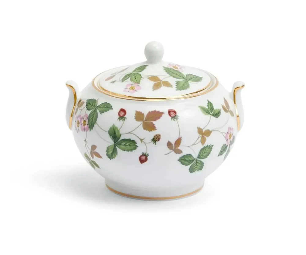 Wedgwood Creamers & Sugar Bowls|Wild Strawberry Covered Sugar