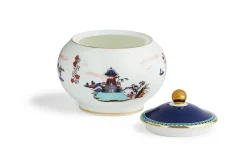 Wedgwood Tea Sets|Teapots|Wonderlust Blue Pagoda 3 Piece Set Boxed (Teapot, Cream & Sugar)