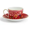 Wedgwood Teacups & Saucers|Wonderlust Crimson Jewel Teacup & Saucer