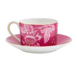 Wedgwood Teacups & Saucers|Wonderlust Pink Tonquin Teacup & Saucer