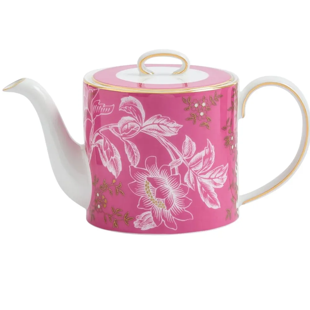 Wedgwood Teapots|Wonderlust Pink Tonquin Teapot