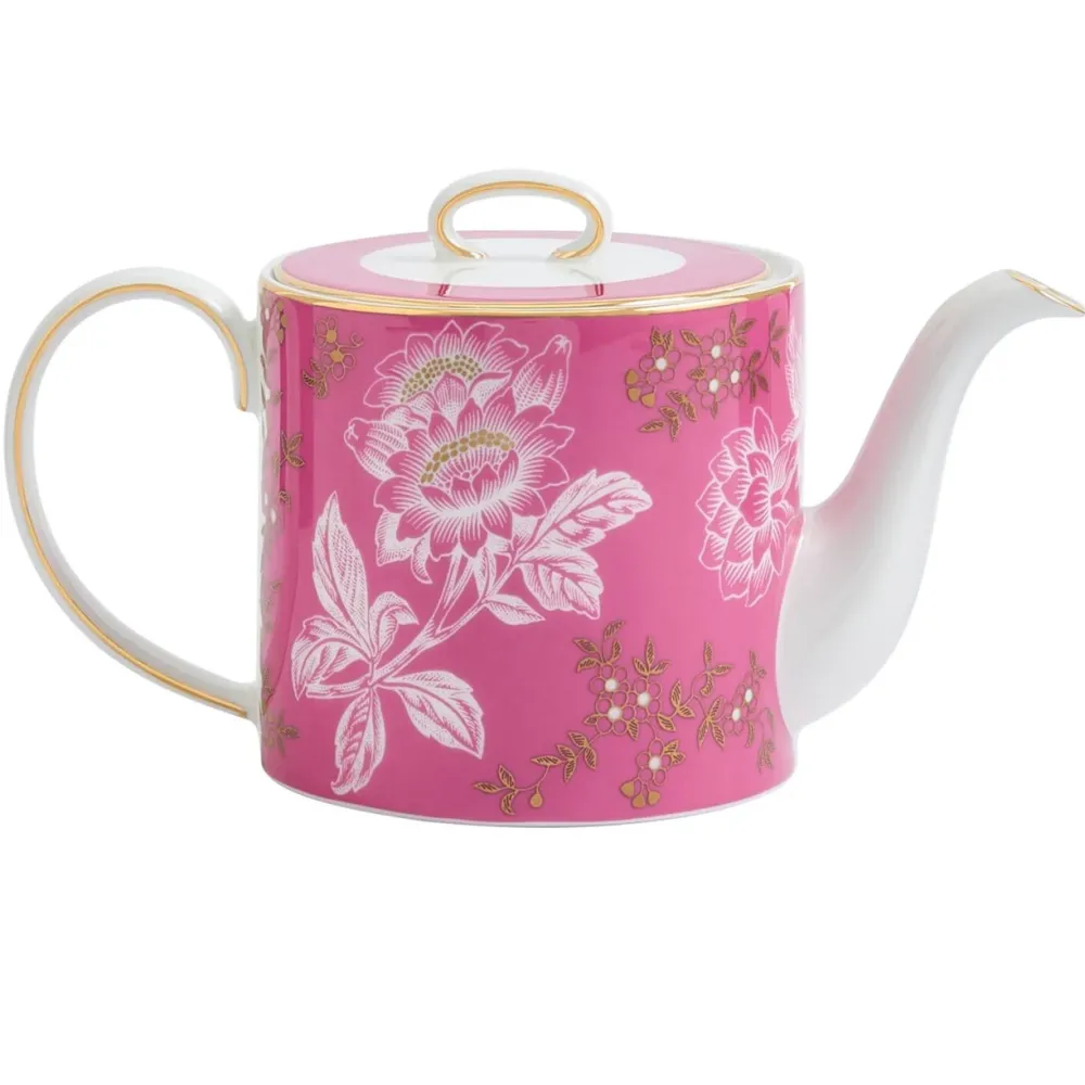 Wedgwood Teapots|Wonderlust Pink Tonquin Teapot