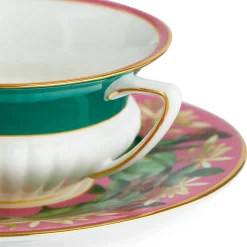 Wedgwood Teacups & Saucers|Wonderlust Pink Lotus Teacup & Saucer
