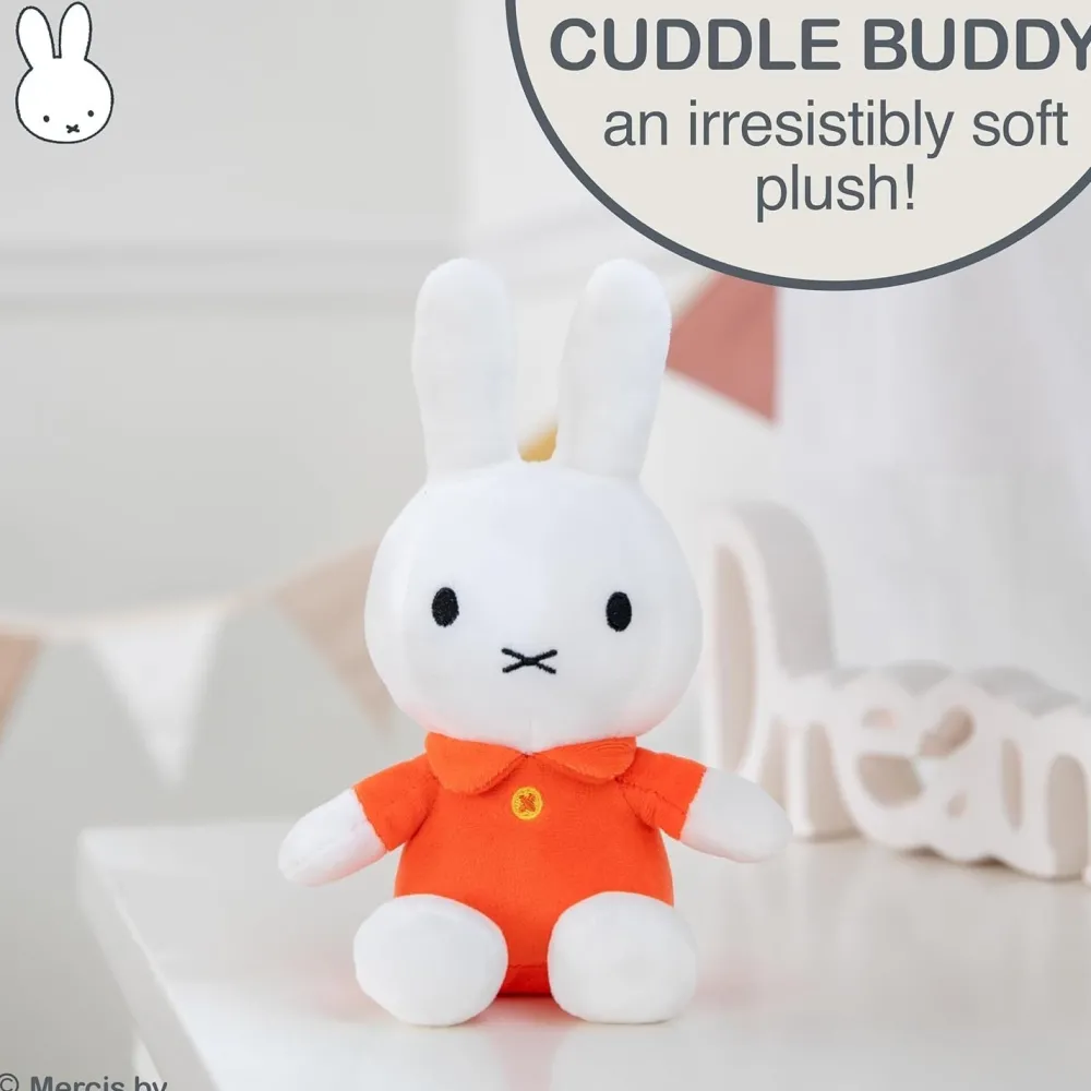 Soft Toys|Toys|White Miffy 8" Plush Toy with Orange Dress