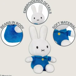 Soft Toys|Toys|White Miffy 8" Plush Toy with Blue Dress