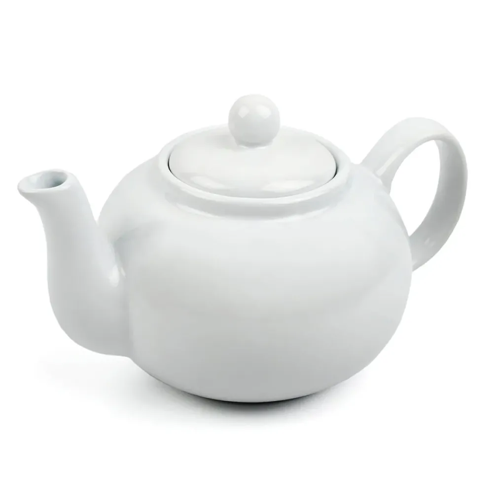 Teapots|White Small Stoneware Teapot