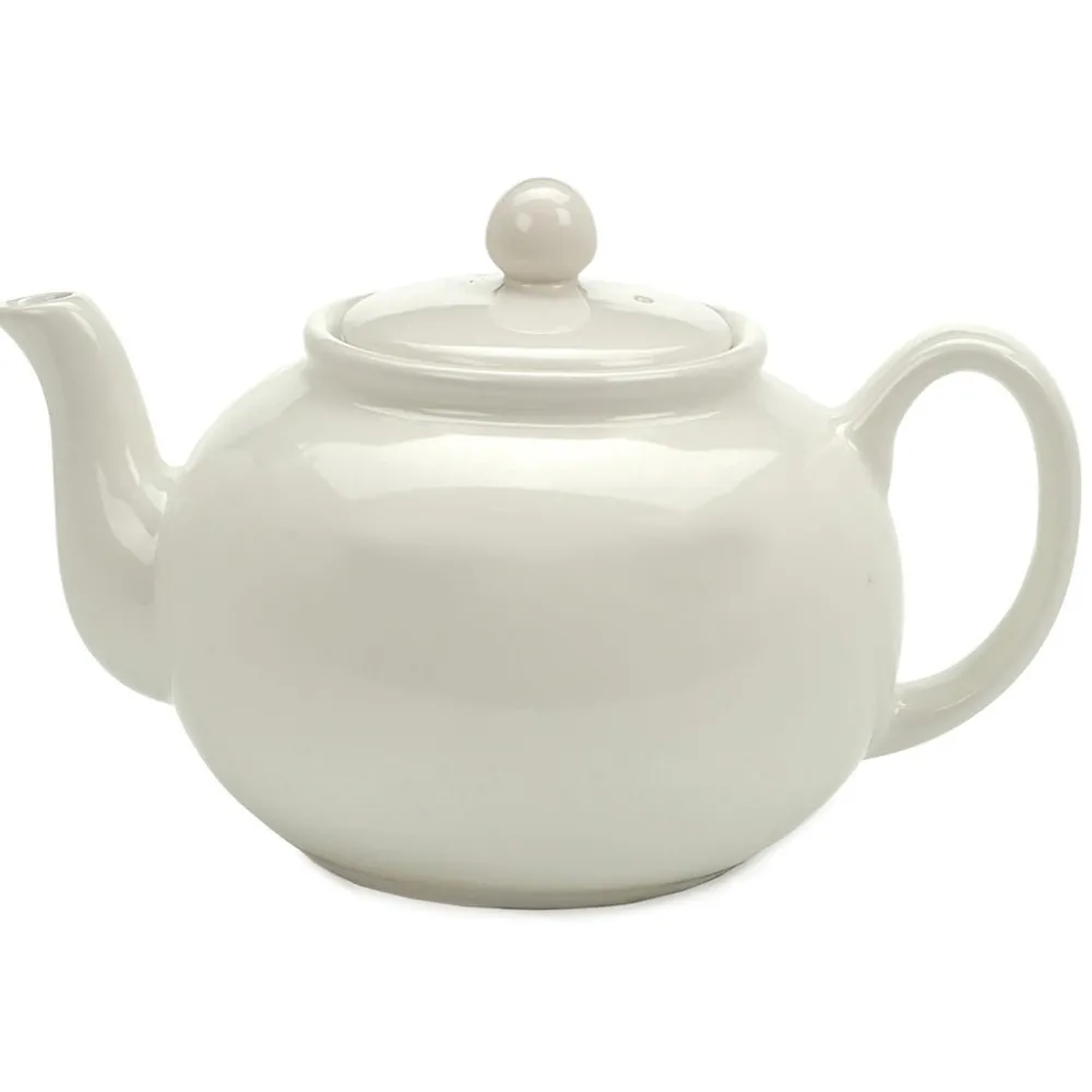Teapots|White Stoneware Teapot