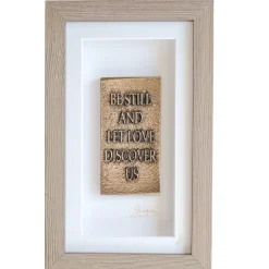Wild Goose Studio Wall Decor|Wild Goose Bronzes|Be Still & Let Love Discover Us (Grey Frame)