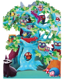 Greeting Cards|Woodland Tree of Birds Swing Card