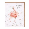 Wrendale Greeting Cards|'Birthday Girl' Flamingo Birthday Card