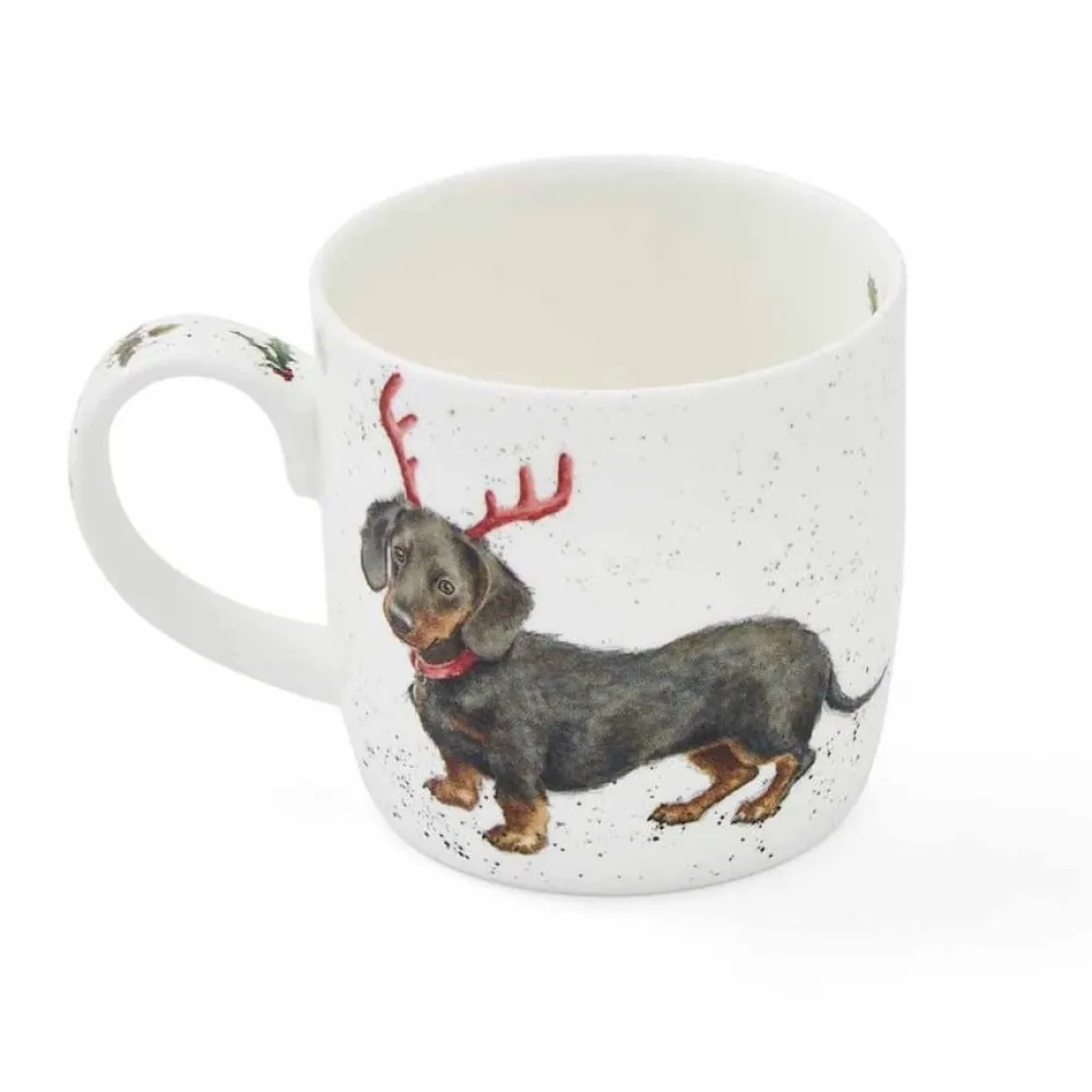 Wrendale Assorted Mugs|'Dachsund Through the Snow' Small Mug