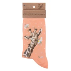 Wrendale Socks|'Flowers' Giraffe Women's Socks