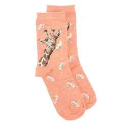 Wrendale Socks|'Flowers' Giraffe Women's Socks