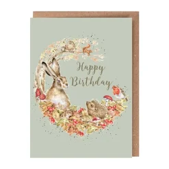 Wrendale Greeting Cards|'Fungi Foray' Woodland Animal Birthday Card