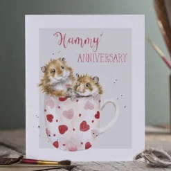Wrendale Greeting Cards|'Hammy Anniversary' Hamster Anniversary Card