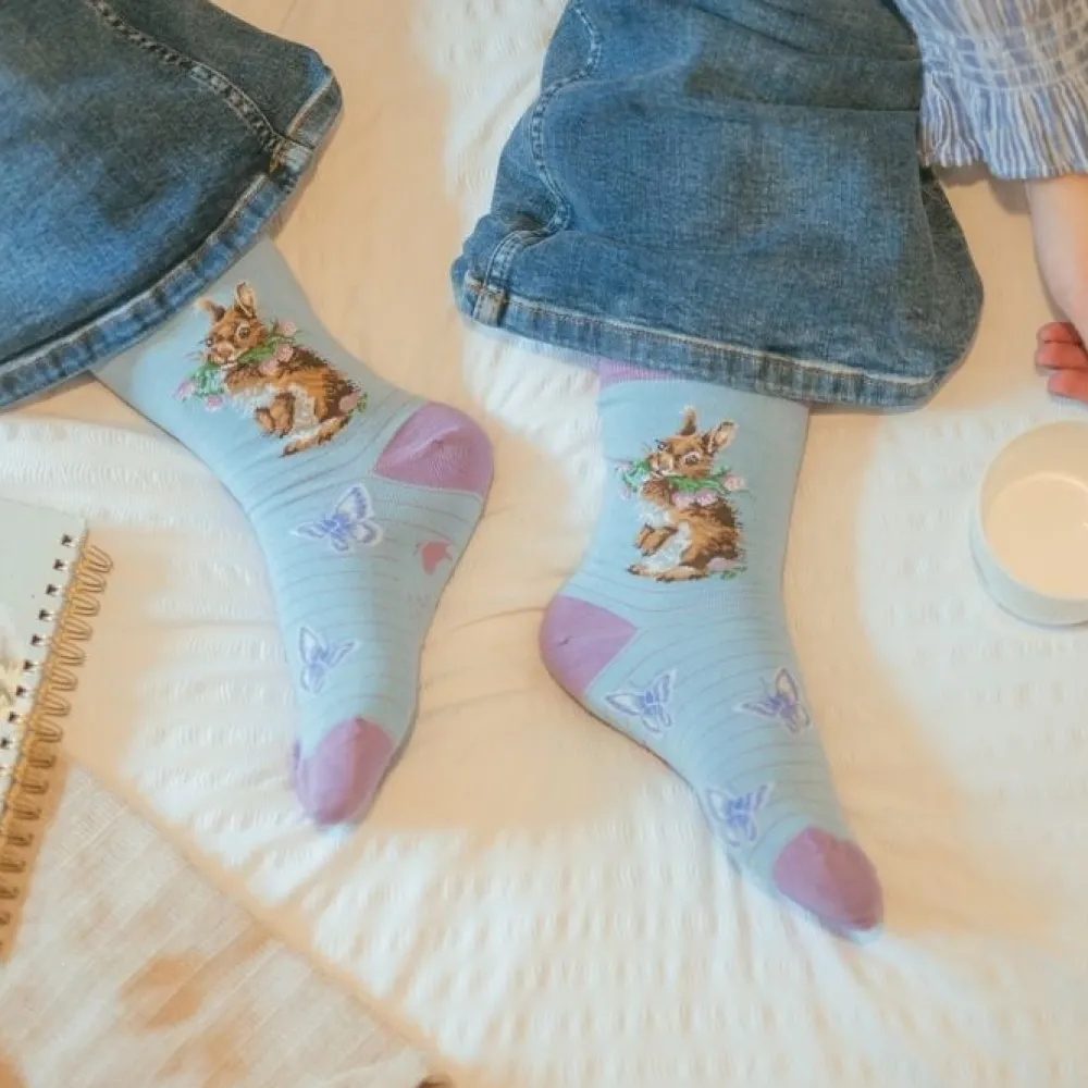 Wrendale Socks|'Head Clover Heels' Rabbit Women's Socks