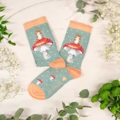 Wrendale Socks|'He's a Fun-Gi' Mouse Women's Socks