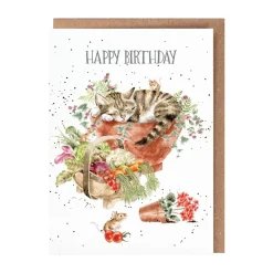 Wrendale Greeting Cards|'Purrrfect Birthday' Cat & Mice Birthday Card