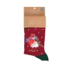 Wrendale Socks|Childrenswear|'Season's Tweetins' Robin Children's Large Sock