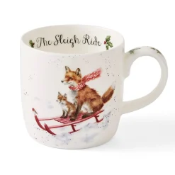 Wrendale Assorted Mugs|Sleigh Ride Fox Small Mug