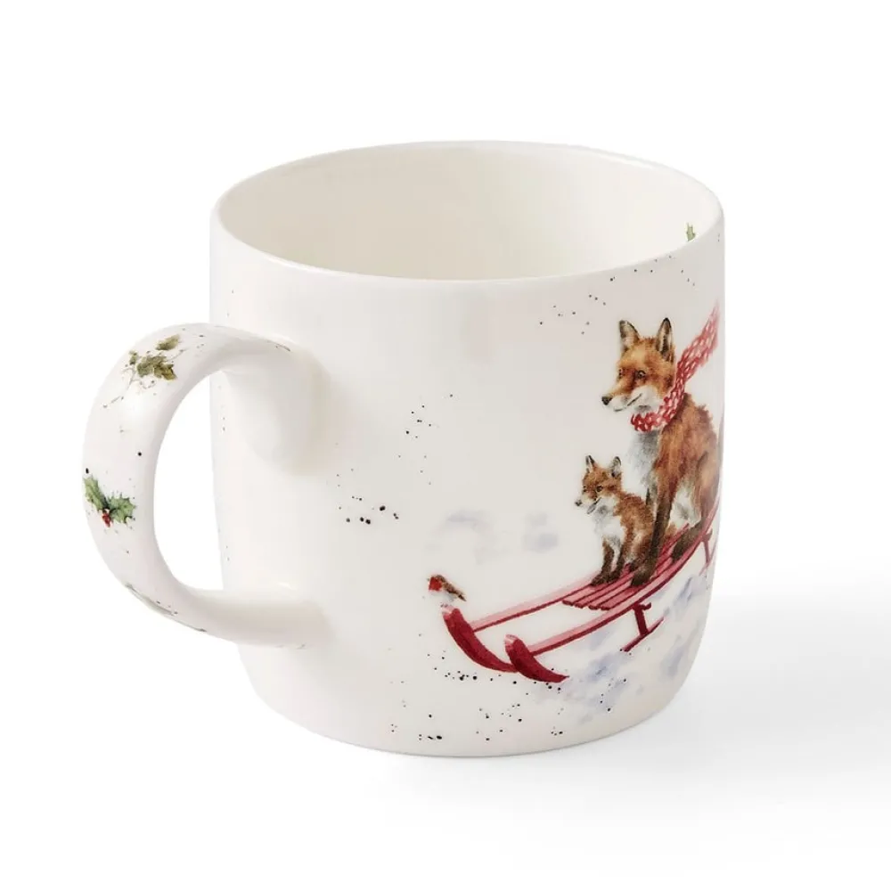 Wrendale Assorted Mugs|Sleigh Ride Fox Small Mug