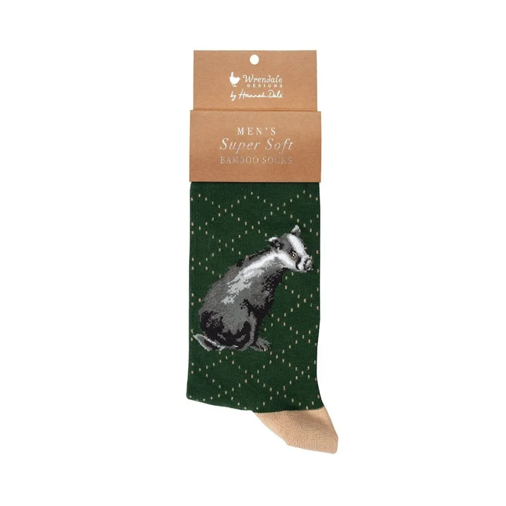Wrendale Socks|'The Country Gent' Badger Men's Socks