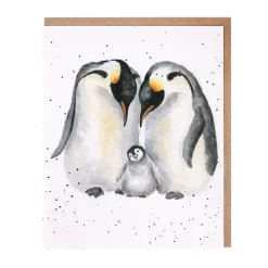 Wrendale Greeting Cards|'The Emperor's New Chick' Penguin Greeting Card